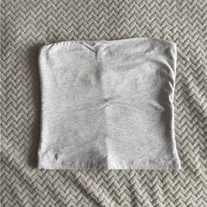 Aritzia Heather Gray Tube Crop Top